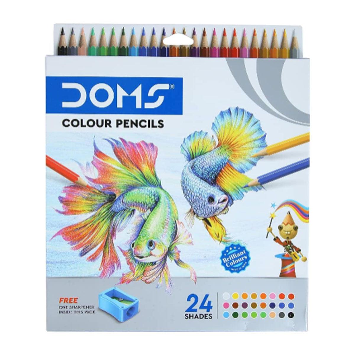 Doms Colour Pencils, 172mm, 24 Shades