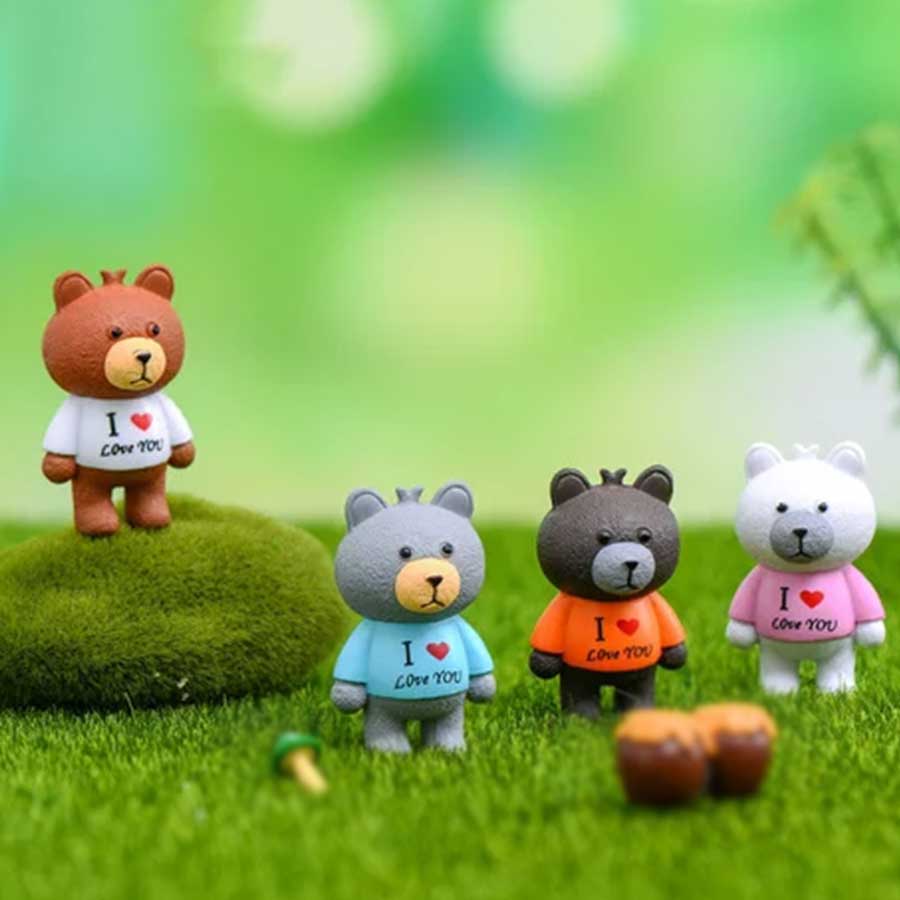 Miniature Teddy Bear 50mm, 4pc #MTR153