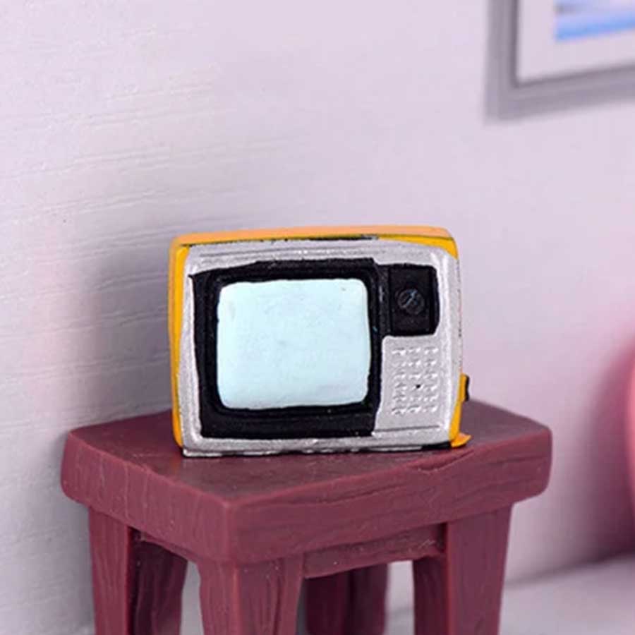 Miniature TV Television 18x25mm, 2pc #MTR555D