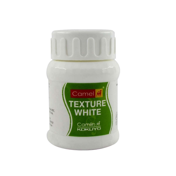 100ml jar of Camel Texture White acrylic art medium by Kokuyo Camlin
