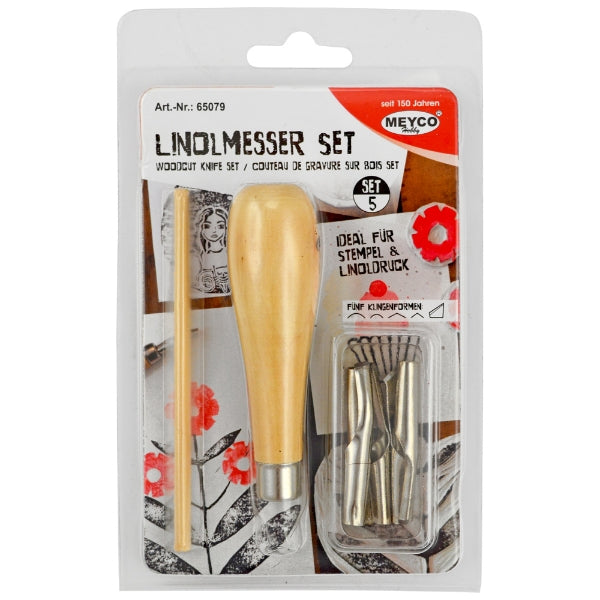Linolmesser Lino Cutter Tools Set 5pc