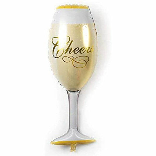 LD Foil Balloon, Wine Glass, Cheers