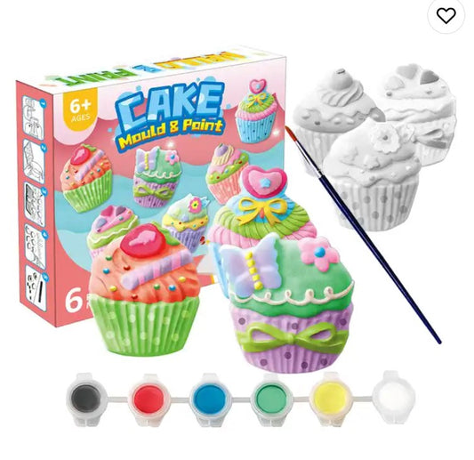 Cake Mould & Paint Fridge Magnet DIY Kit