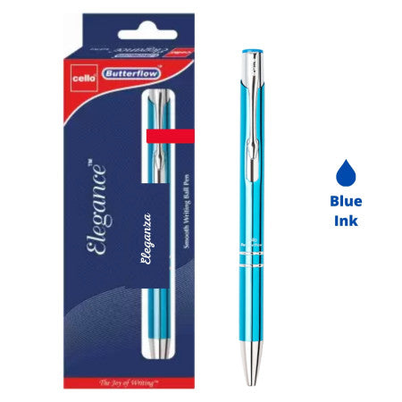 Cello Eleganza metal body ball pen standing upright
