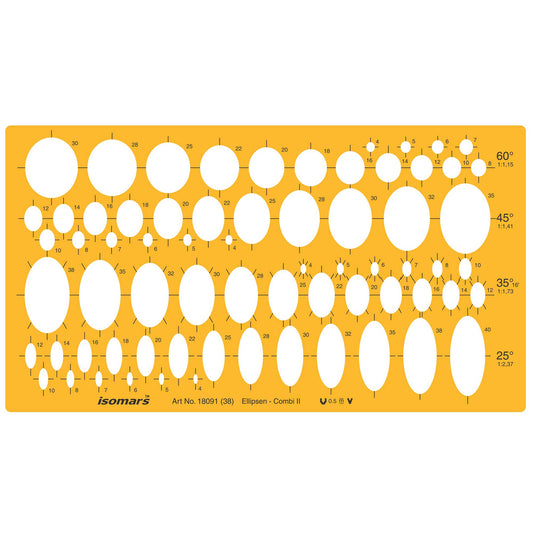 Isomars Ellipsen Combi II Stencil Scale #18091M