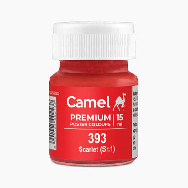 Camel Premium Poster Colour 15ml bottle, Scarlet-393