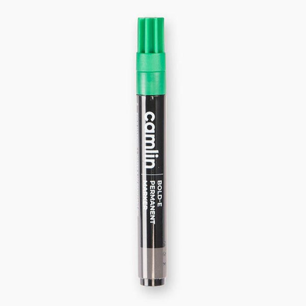 Camlin permanent marker with bold tip in green ink