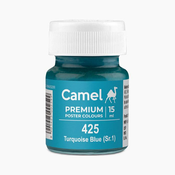 Camel Premium Poster Colour 15ml bottle, Turquoise Blue-425
