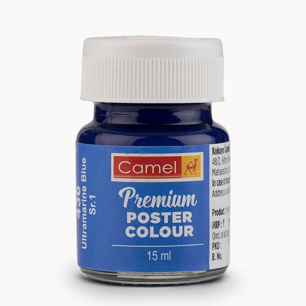 Camel Premium Poster Colour 15ml bottle, Ultramarine Blue-436