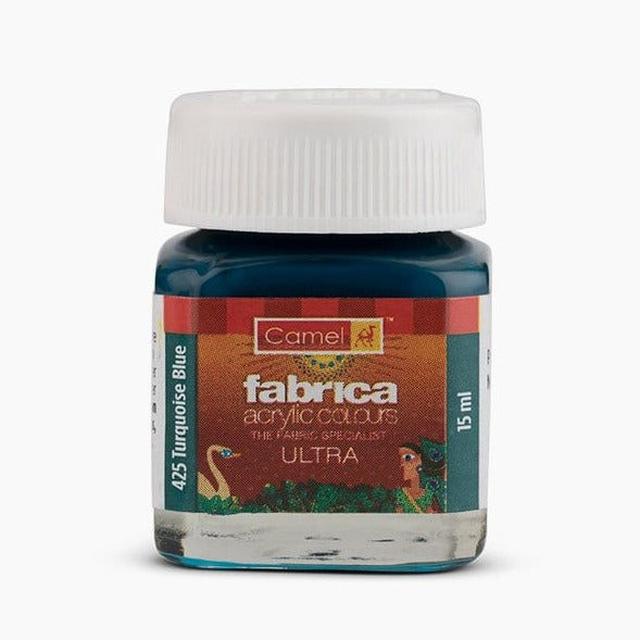 Bottle of Camel Acrylic Colour, 15ml, Turquoise Blue-425
