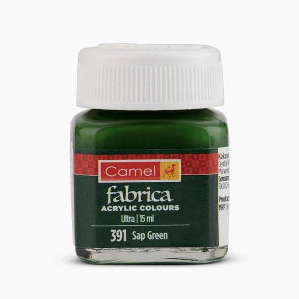 Bottle of Camel Acrylic Colour, 15ml, Sap Green-391