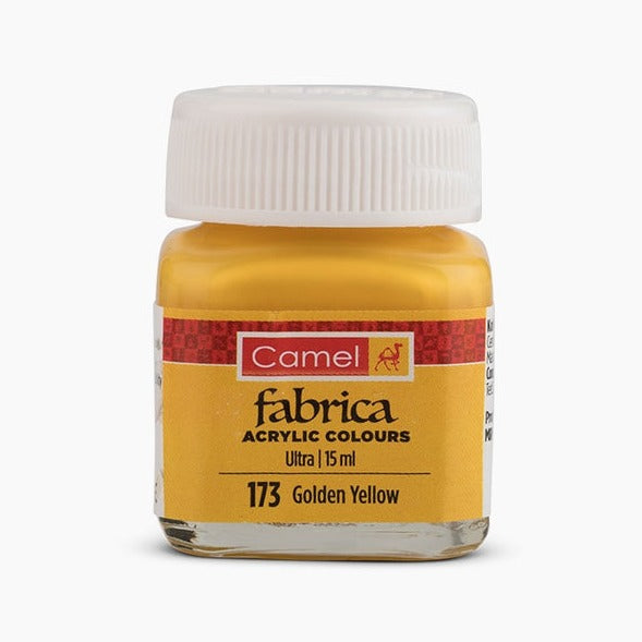 Bottle of Camel Acrylic Colour, 15ml, Golden Yellow-173