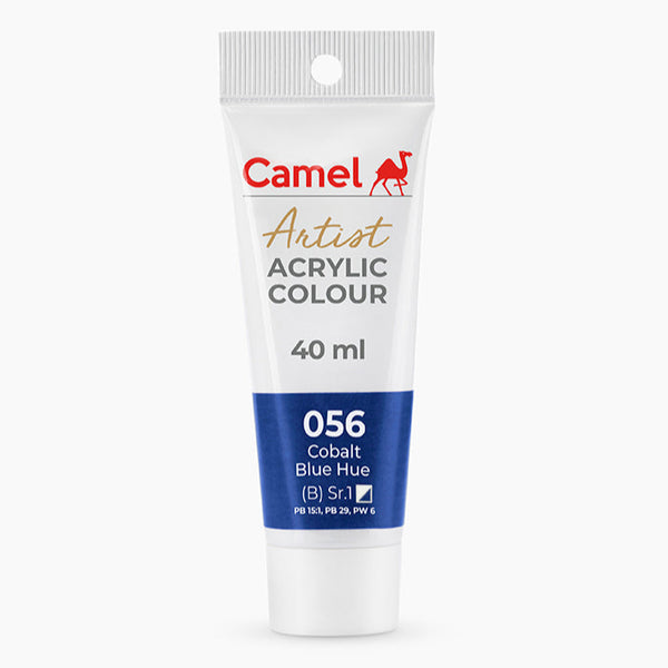 Camel Artist Acrylic Colour tube, Cobalt Blue Hue 056, 40ml