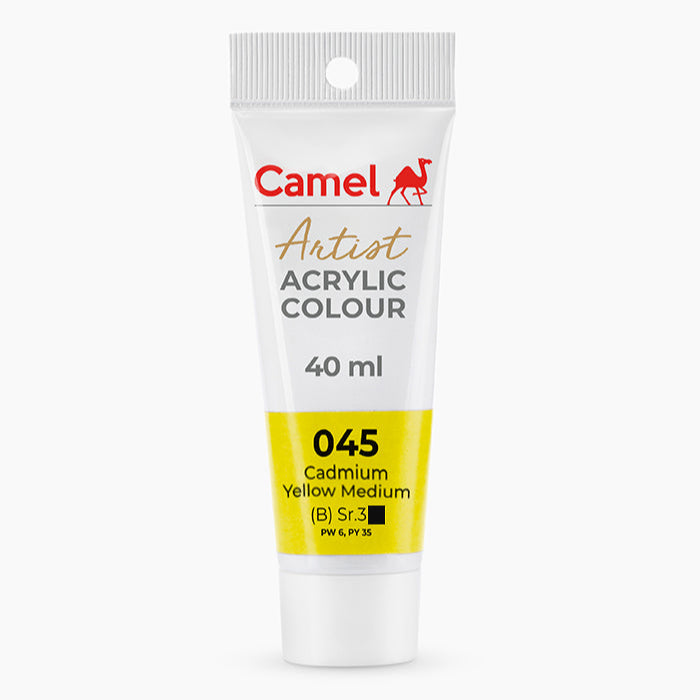 Camel Artist Acrylic 40ml, S3, Cadmium Yellow Medium-045