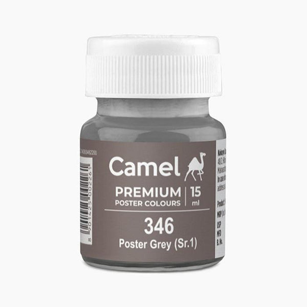Camel Premium Poster Colour 15ml bottle, Poster Grey-346