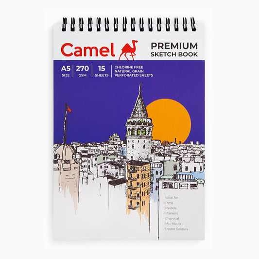 Camel Premium Sketch Book 270gsm, 15 Sheets, A4