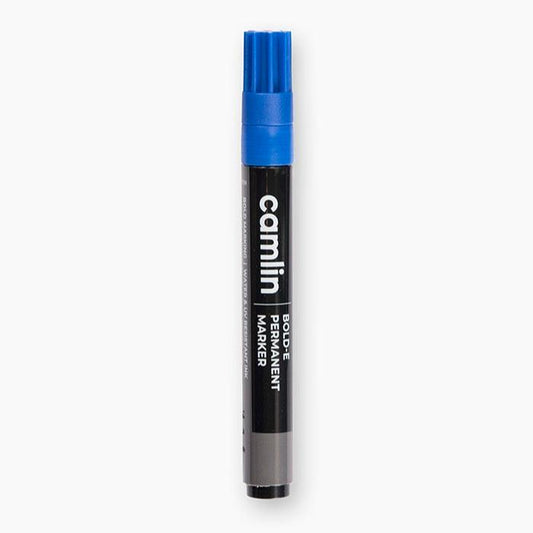 Camlin Permanent Marker, Bold Tip, Blue