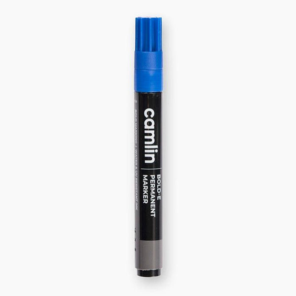 Camlin permanent marker with bold tip in blue ink