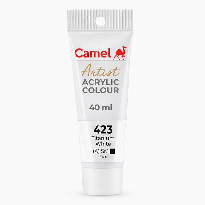 Camel Artist Acrylic 40ml, S1, Titanium White-423