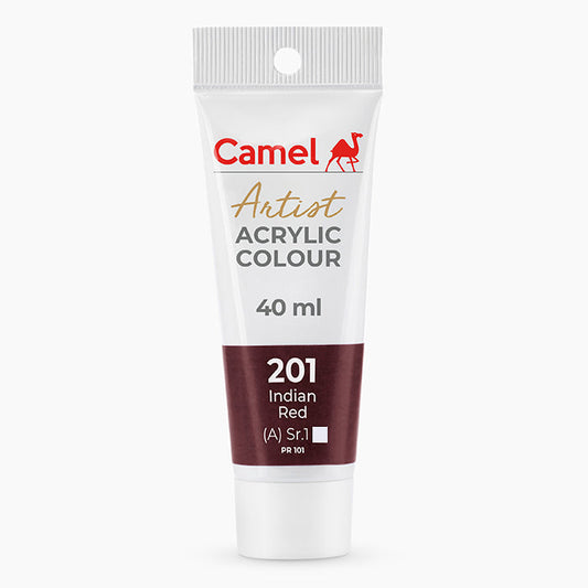 Camel Artist Acrylic Colour Tube 40ml, Sr1, Indian Red-201