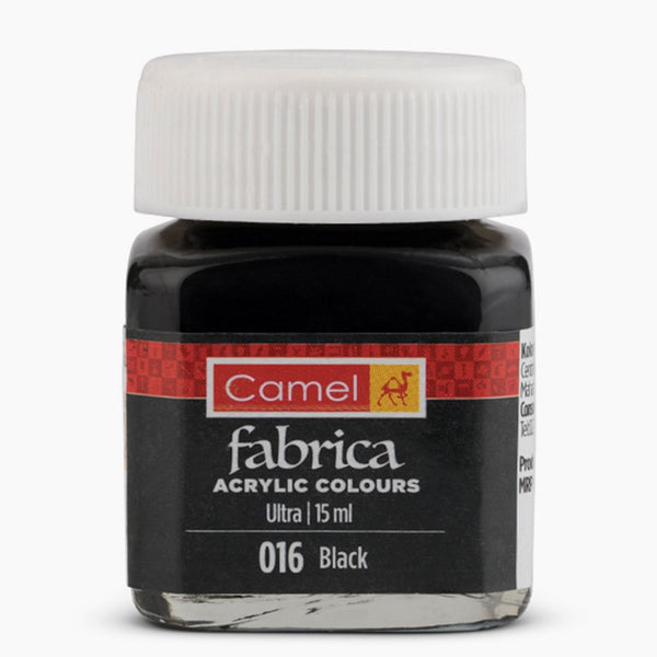 Camel Acrylic Colour 15ml tube in Black-016 for multi-surface painting