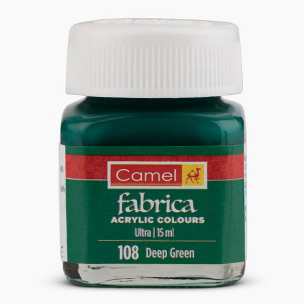 Bottle of Camel Acrylic Colour, 15ml, Deep Green-108