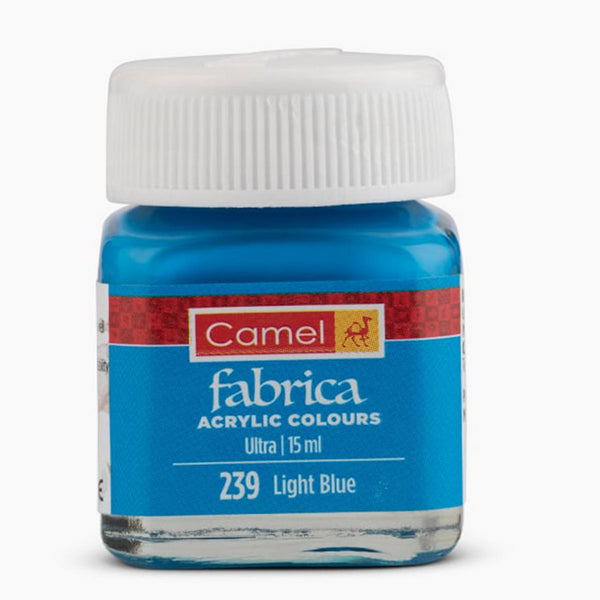 Bottle of Camel Acrylic Colour, 15ml, Light Blue-239