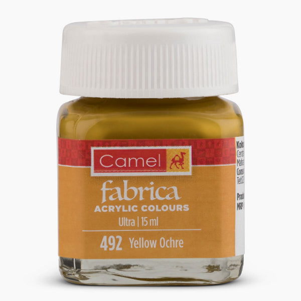 Bottle of Camel Acrylic Colour, 15ml, Yellow Ochre-492
