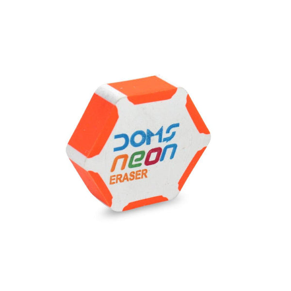 Doms neon coloured eraser for school use