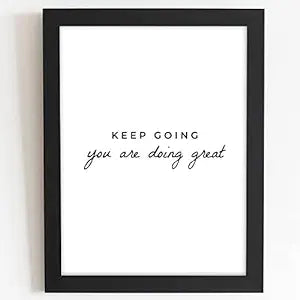 Craftolive Minimal Positive Motivation Quote Keep Going Wall Frame - PSTRN113