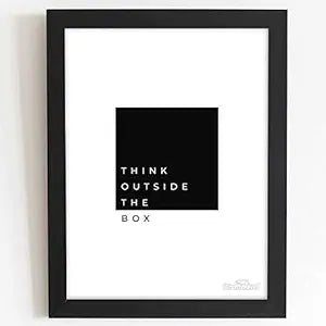 Craftolive Minimal Think Outside The Box Motivational Poster Wall Frame - PSTRN116