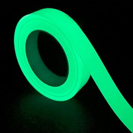 Roll of glow in the dark photoluminescent tape