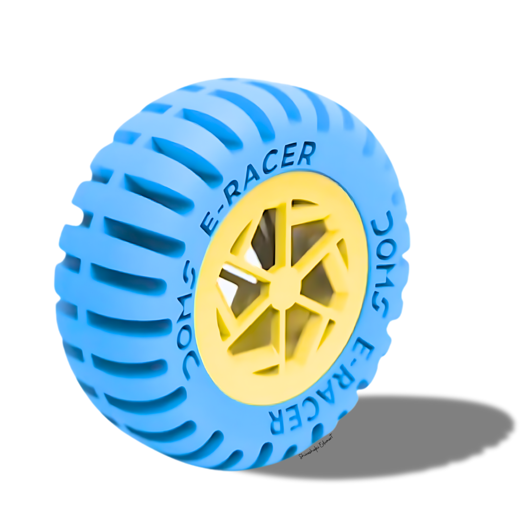 Doms E-Racer dust-free eraser in vibrant colours on white background