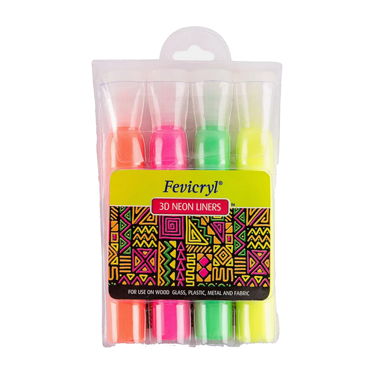 Fevicryl 3D Neon Liners Set, 4 Shades