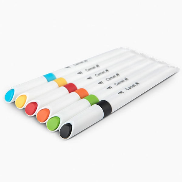 Camel Brush Pens set of 6 shades, pen tips visible