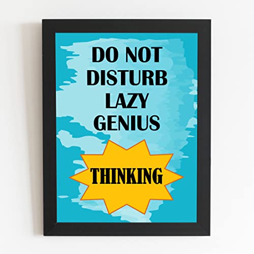 Craftolive Lazy Genius Dono Not Disturb Poster Wall Frame - PSTRN47