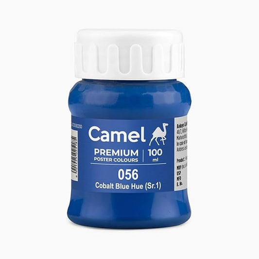 Bottle of Camel Premium Poster Colour 100ml, Cobalt Blue Hue-056