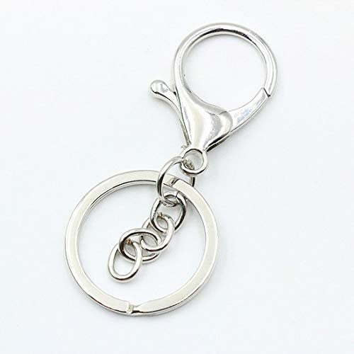 Silver lobster hook keyring clasps, pack of five