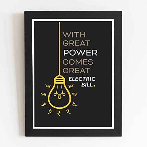 Craftolive Funny Electricity Poster Wall Frame - PSTRN43