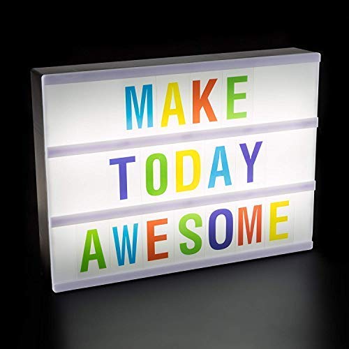 A4 LED cinematic light box glowing multicolour
