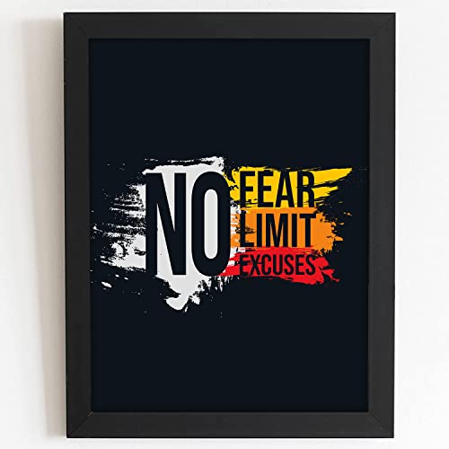 Craftolive No Fear Motivational Wall Frame - PSTRN60