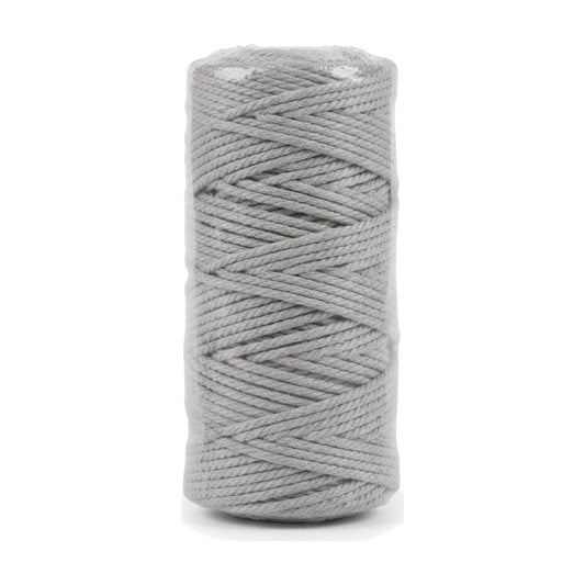 Twisted Macrame 3mm, 100mtr, Light Grey