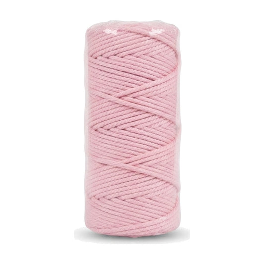 Twisted Macrame 3mm, 100mtr, Pastel Pink