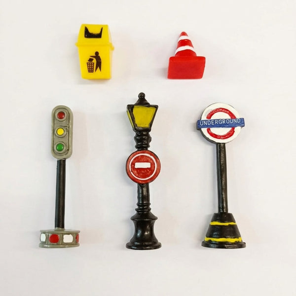 Miniature Traffic Light & Set 5pc