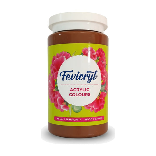 Fevicryl Acrylic Colour 500ml, Burnt Sienna-01