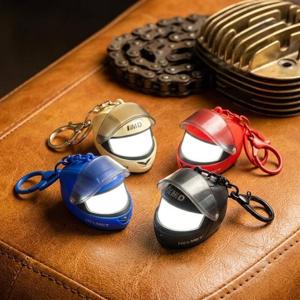 Helmet Keychain with Light