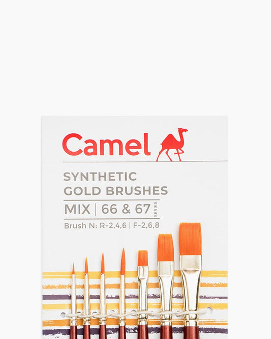 Camel Synthetic Gold Brushes Set Mix 7pc