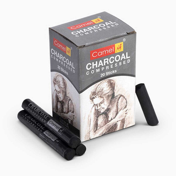 Camel compressed charcoal stick for shading and sketching, Kokuyo Camlin art supply