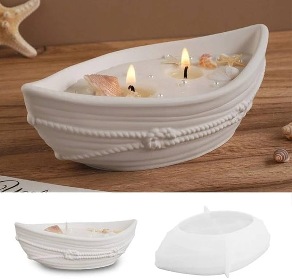Boat shaped silicone candle mould by Jags