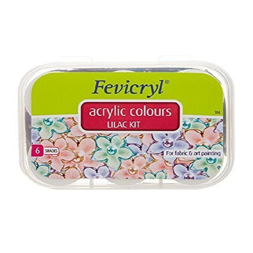 Fevicryl Acrylic Colours Lilac Kit, 10ml x 6 Shades